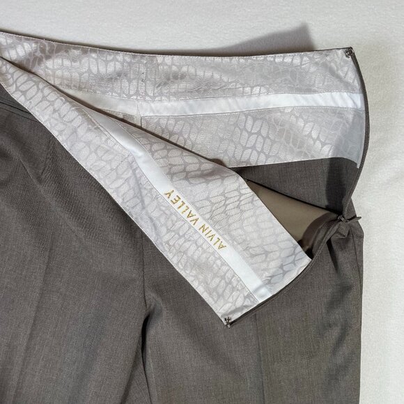 Alvin Valley Auslander Pant Size 10 Gray Straight Leg Wool Stretch Side Zip - Picture 11 of 16